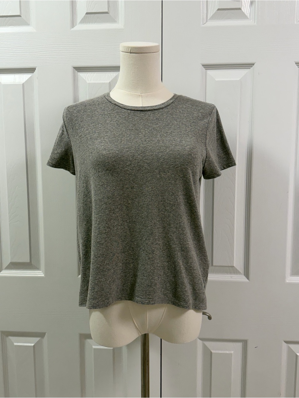 Madewell Gray Tie Back Short Sleeve Top Size Small